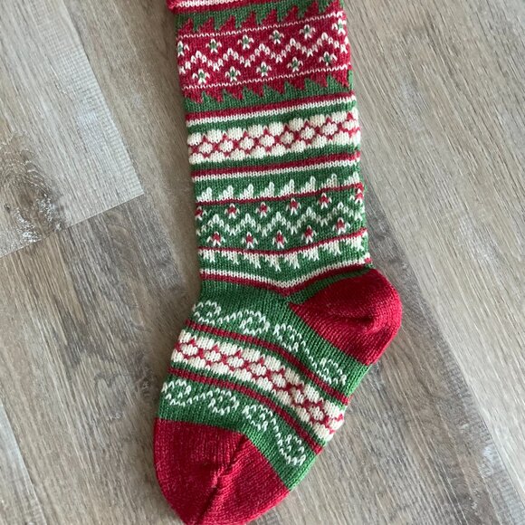 Fairisle Knit Holiday Stocking - Picture 2 of 4